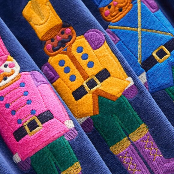 NWOT Mini Boden Velour Appliqué Dress - Picture 3 of 7